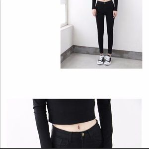 American apparel high waisted skinny jeans
